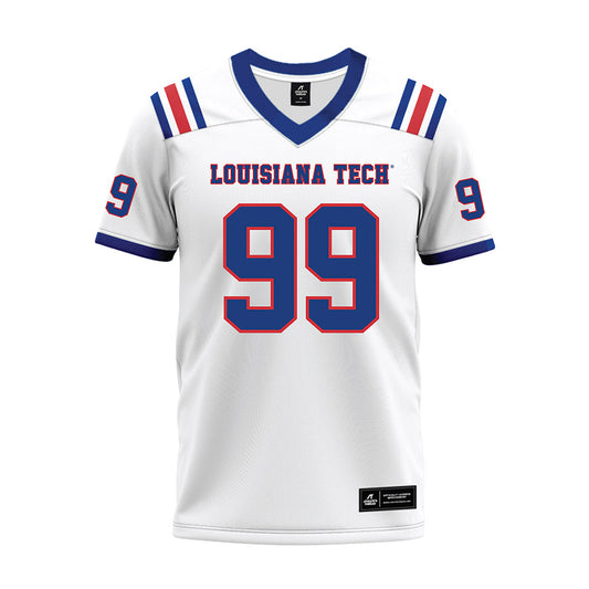 LA Tech - NCAA Football : Judd Rouyea - White Premium Football Jersey