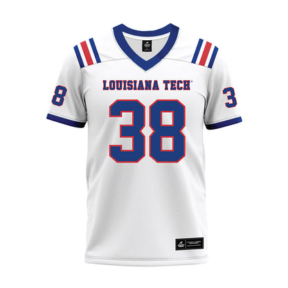 LA Tech - NCAA Football : Kaegank Kent - White Premium Football Jersey-0