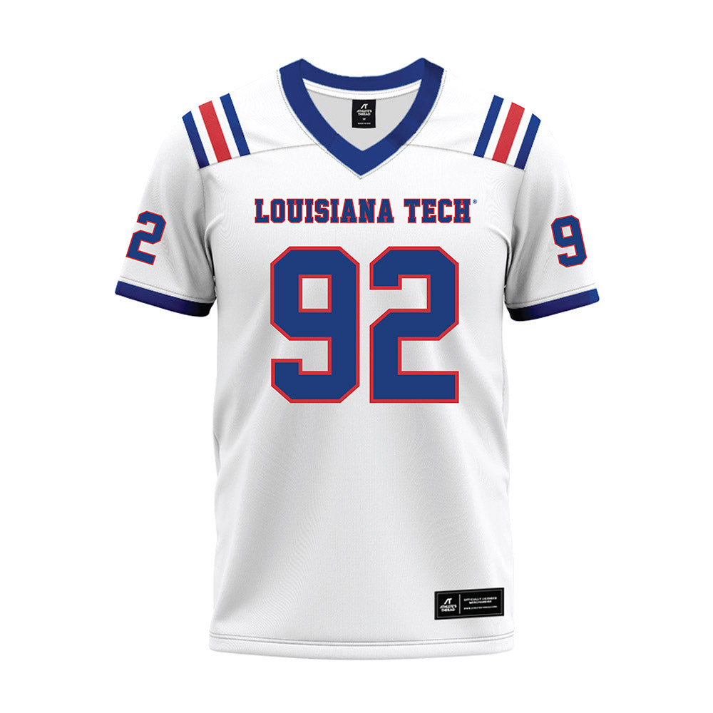 LA Tech - NCAA Football : Lane Condry - White Premium Football Jersey-0