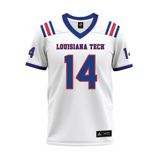 LA Tech - NCAA Football : Jordan Mcrae - White Premium Football Jersey-0