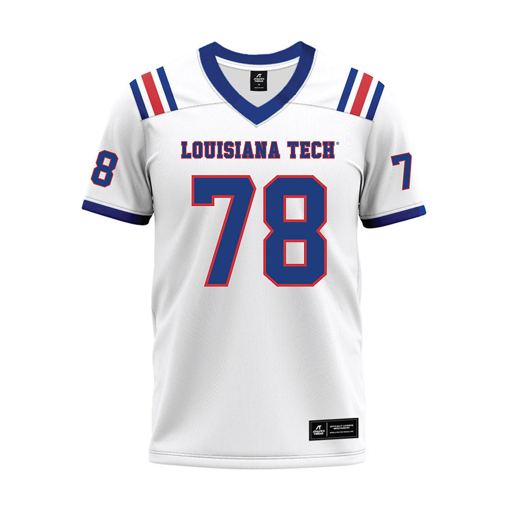 LA Tech - NCAA Football : Bryson Weathers - White Premium Football Jersey-0