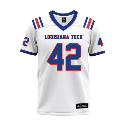 LA Tech - NCAA Football : Siosifa Leota - White Premium Football Jersey-0