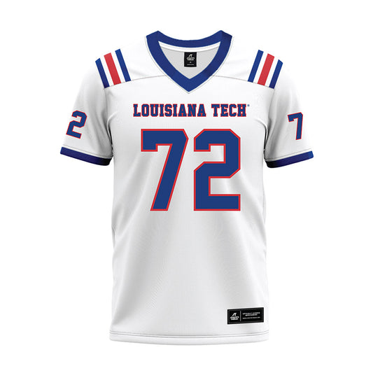 LA Tech - NCAA Football : Hayden Christman - White Premium Football Jersey-0
