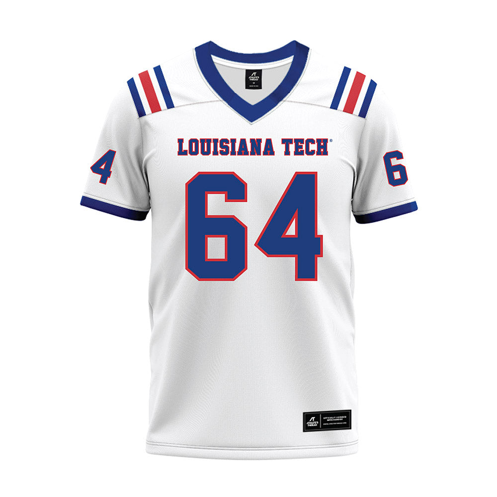 LA Tech - NCAA Football : Jake Acklin - White Premium Football Jersey