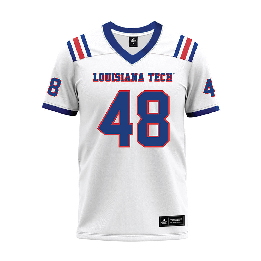 LA Tech - NCAA Football : Kaden McIver - White Premium Football Jersey-0
