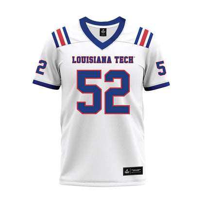 LA Tech - NCAA Football : Troy Smith III - White Premium Football Jersey-0
