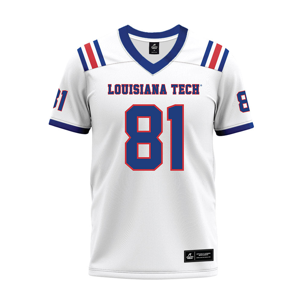 LA Tech - NCAA Football : William Mayes - White Premium Football Jersey-0