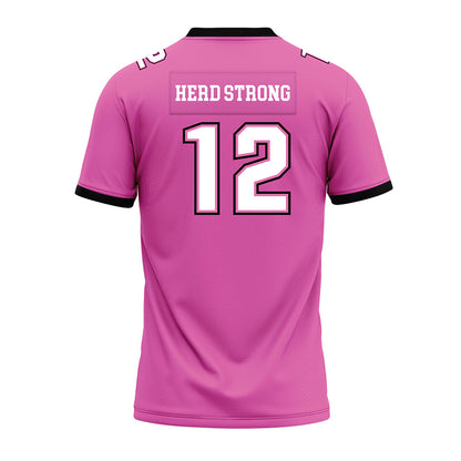 Marshall - NCAA Football : Koi Fagan - Pink Premium Football Jersey-1