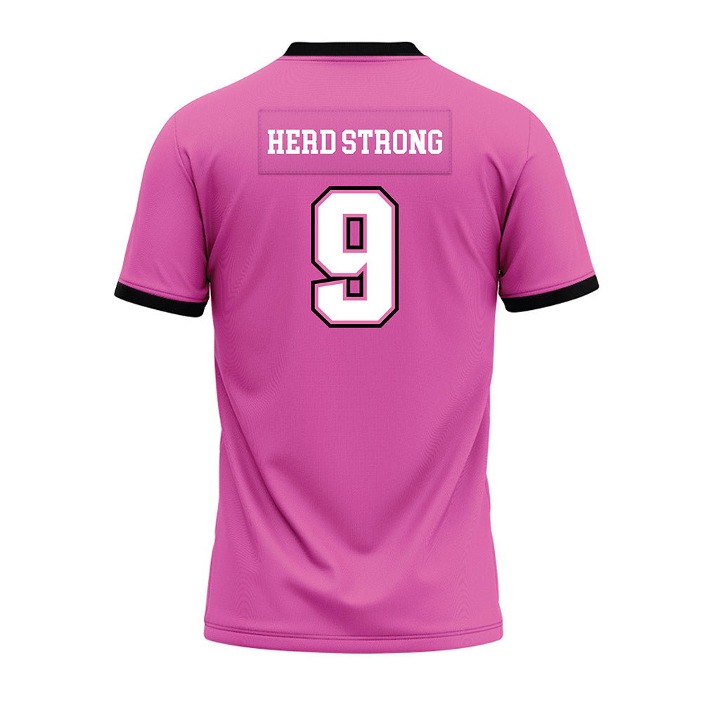 Marshall - NCAA Football : Brayden Hall - Pink Premium Football Jersey-1