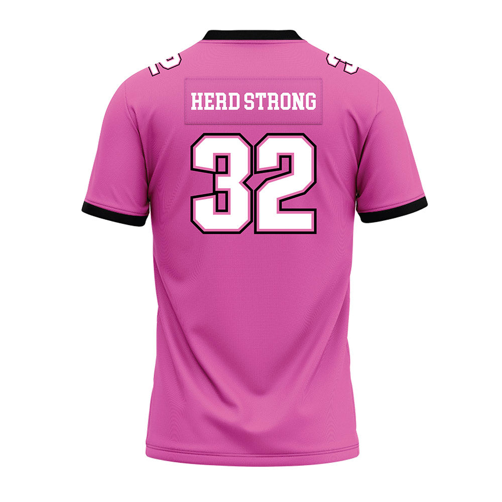 Marshall - NCAA Football : Peter Schuh - Pink Premium Football Jersey-1