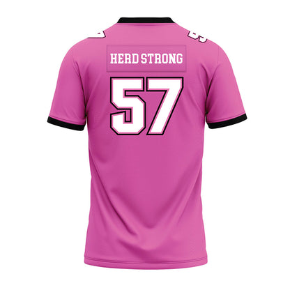 Marshall - NCAA Football : Logan Greer - Pink Premium Football Jersey-1