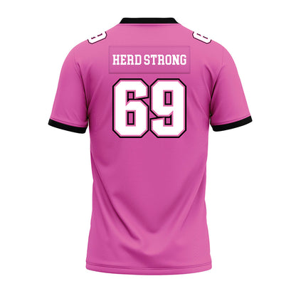 Marshall - NCAA Football : Will Sandfoss - Pink Premium Football Jersey-1