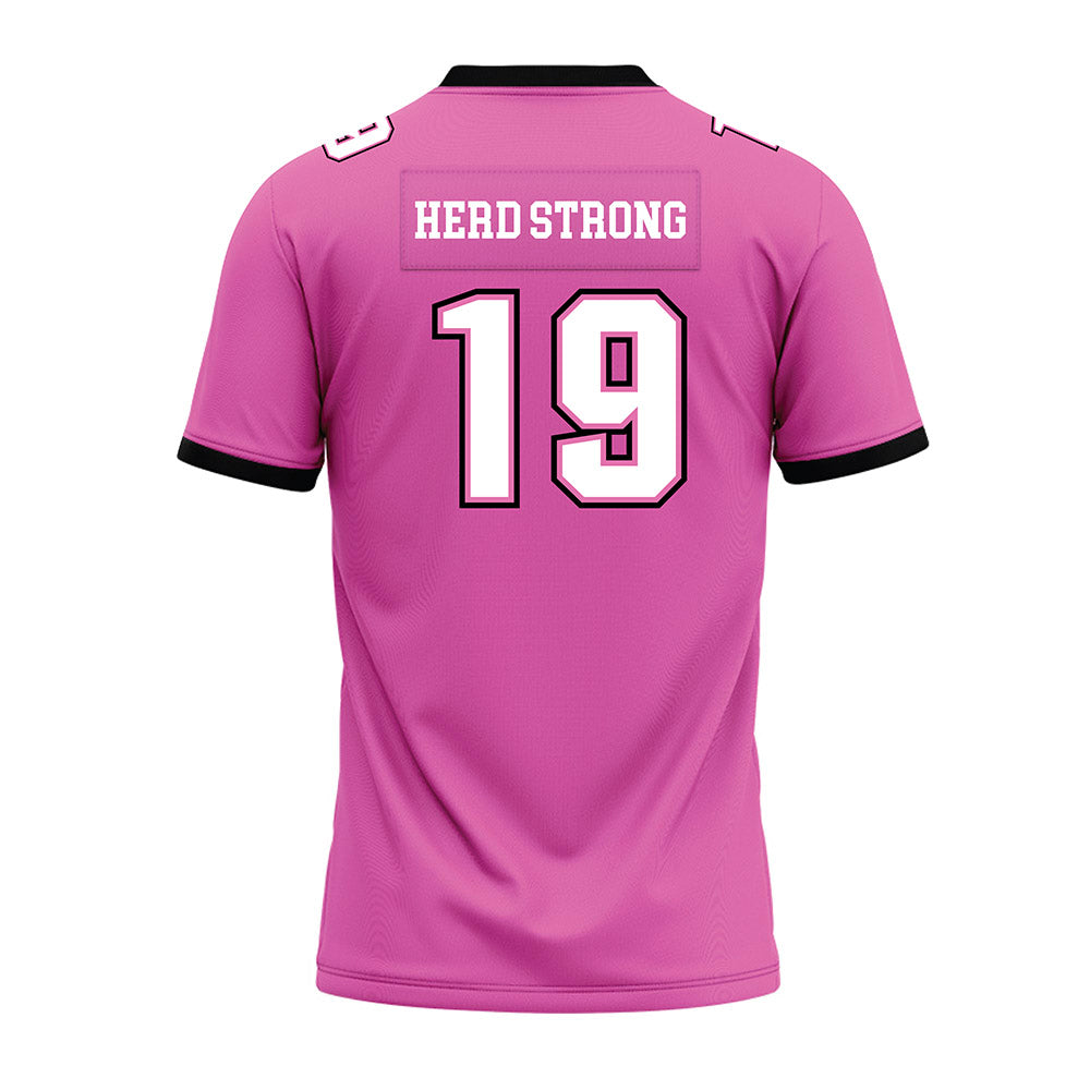 Marshall - NCAA Football : Chase Massey - Pink Premium Football Jersey