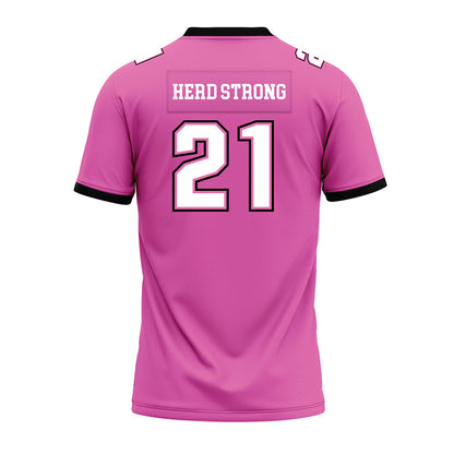 Marshall - NCAA Football : TJ Lester - Pink Premium Football Jersey-1