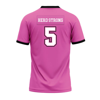 Marshall - NCAA Football : Xayvion Turner-Bradshaw - Pink Premium Football Jersey-1