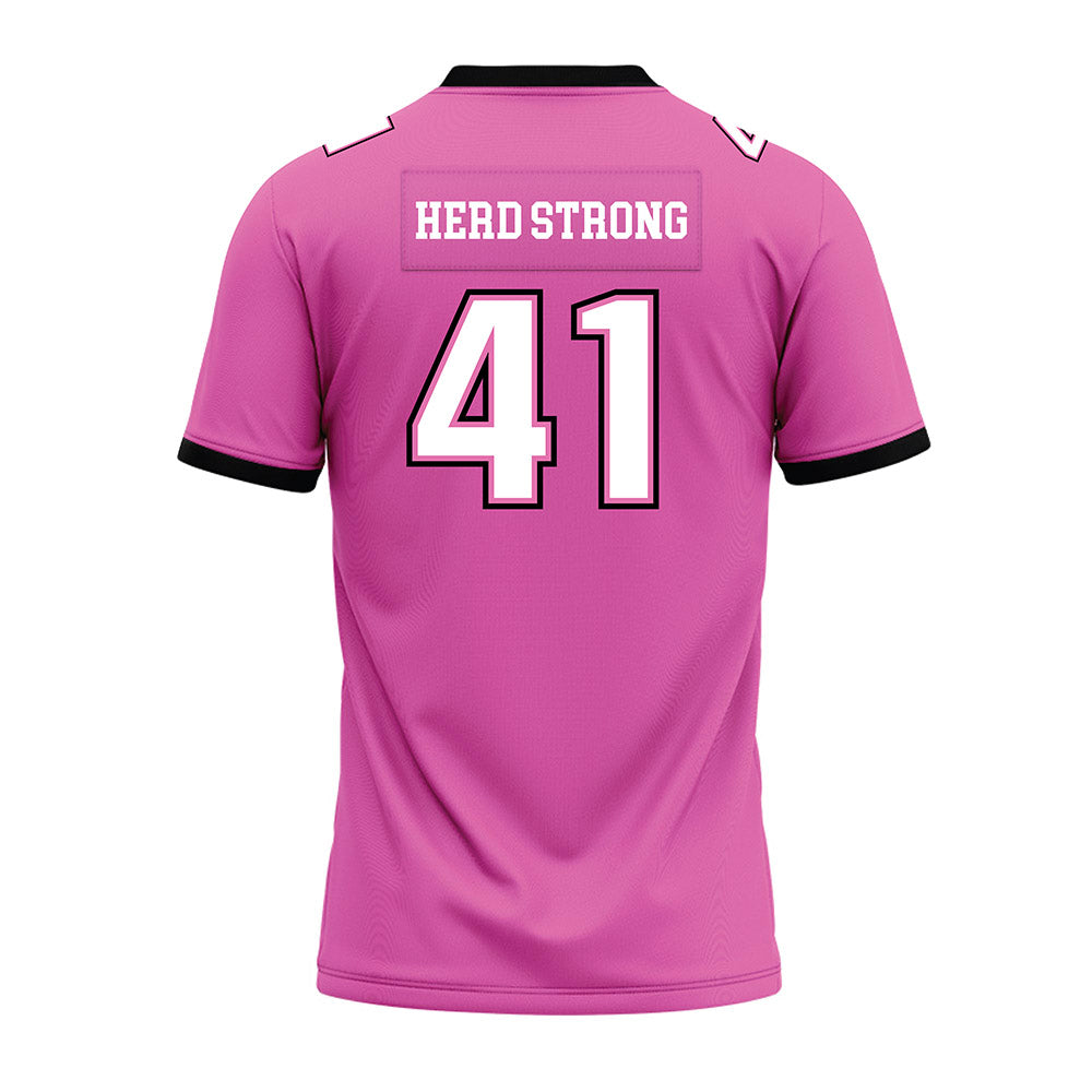Marshall - NCAA Football : Jorge Diaz Nicolas - Pink Premium Football Jersey-1