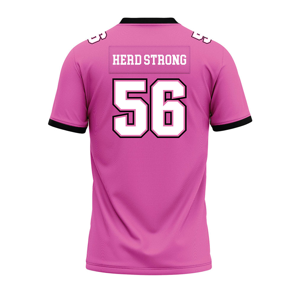 Marshall - NCAA Football : Andrew Dudley - Pink Premium Football Jersey-1
