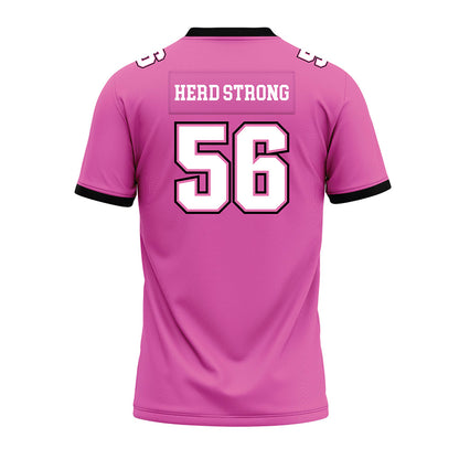 Marshall - NCAA Football : Andrew Dudley - Pink Premium Football Jersey-1