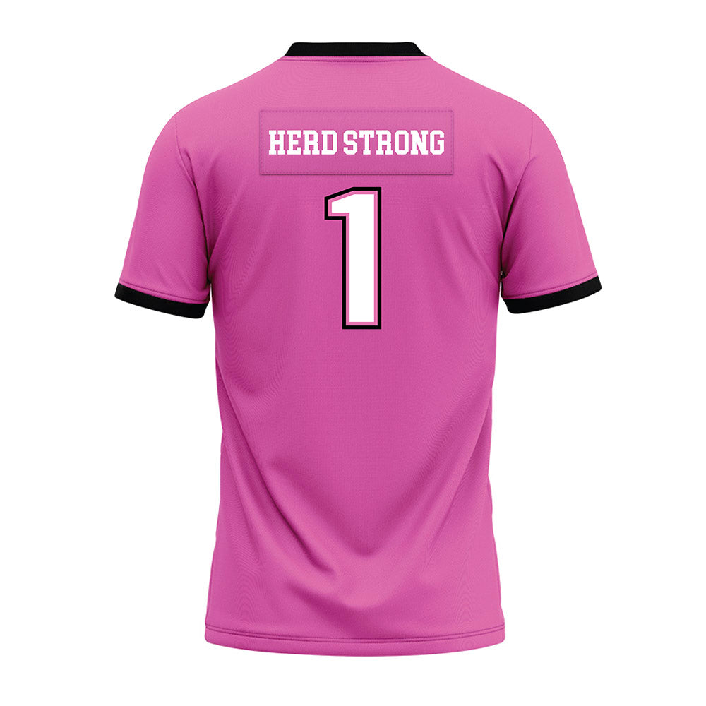 Marshall - NCAA Football : Zion Turner - Pink Premium Football Jersey-1