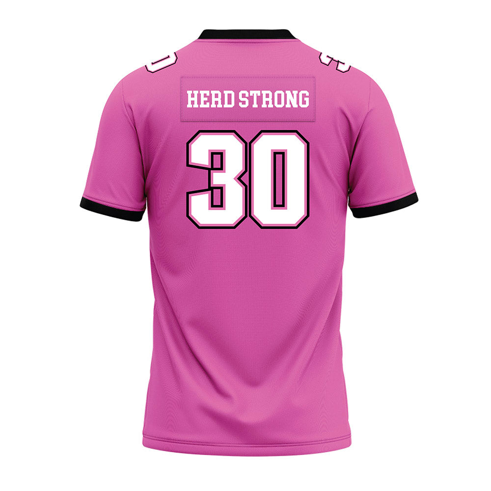 Marshall - NCAA Football : Jaasai Simmons - Pink Premium Football Jersey-1