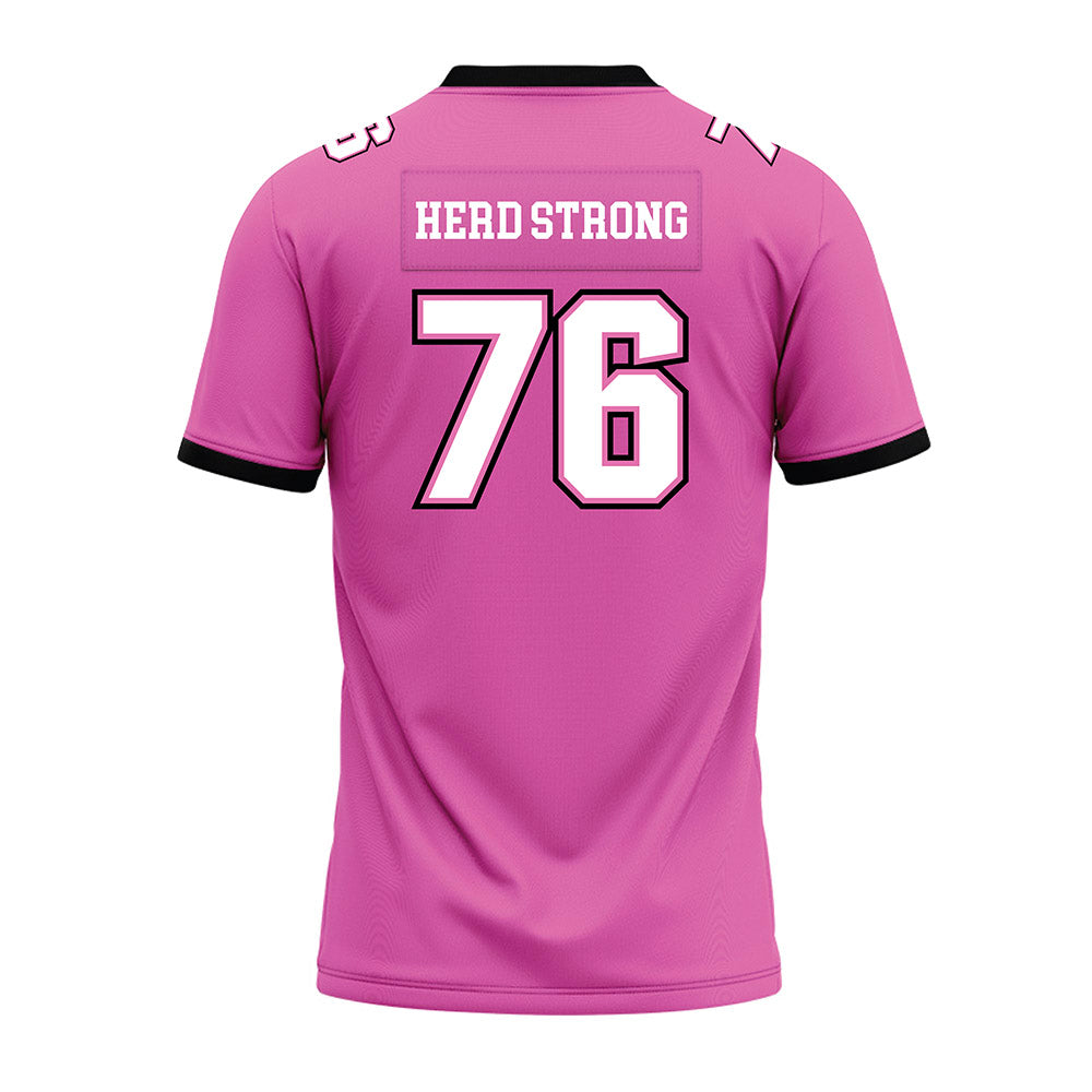 Marshall - NCAA Football : Tariq Montgomery - Pink Premium Football Jersey-1