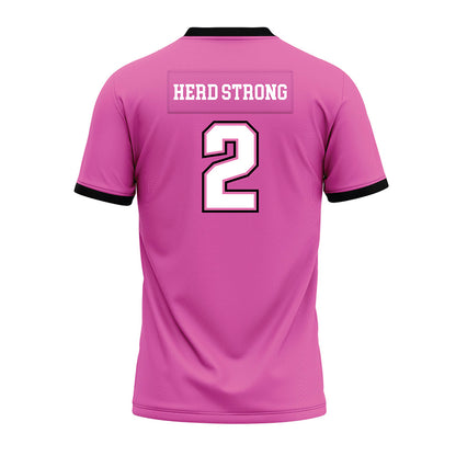 Marshall - NCAA Football : Daytione Smith - Pink Premium Football Jersey-1