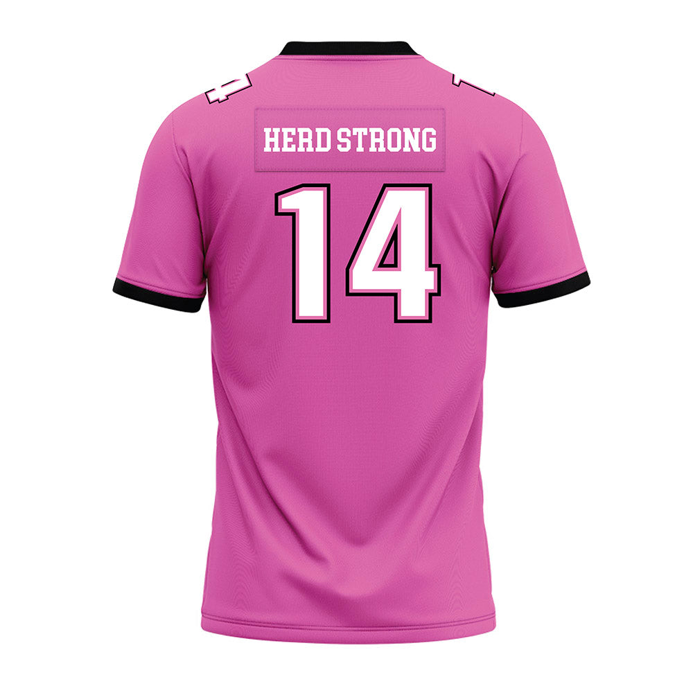 Marshall - NCAA Football : Khalil Wilkins - Pink Premium Football Jersey-1