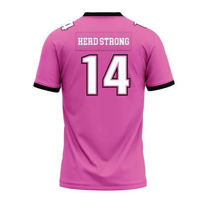 Marshall - NCAA Football : Khalil Wilkins - Pink Premium Football Jersey-1