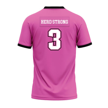 Marshall - NCAA Football : Terrente Hinton - Pink Premium Football Jersey-1