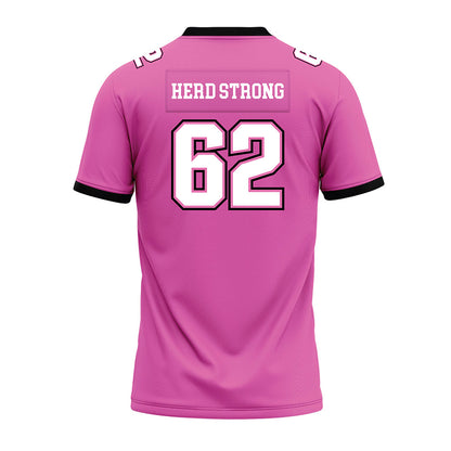Marshall - NCAA Football : Marwan Diab - Pink Premium Football Jersey-1