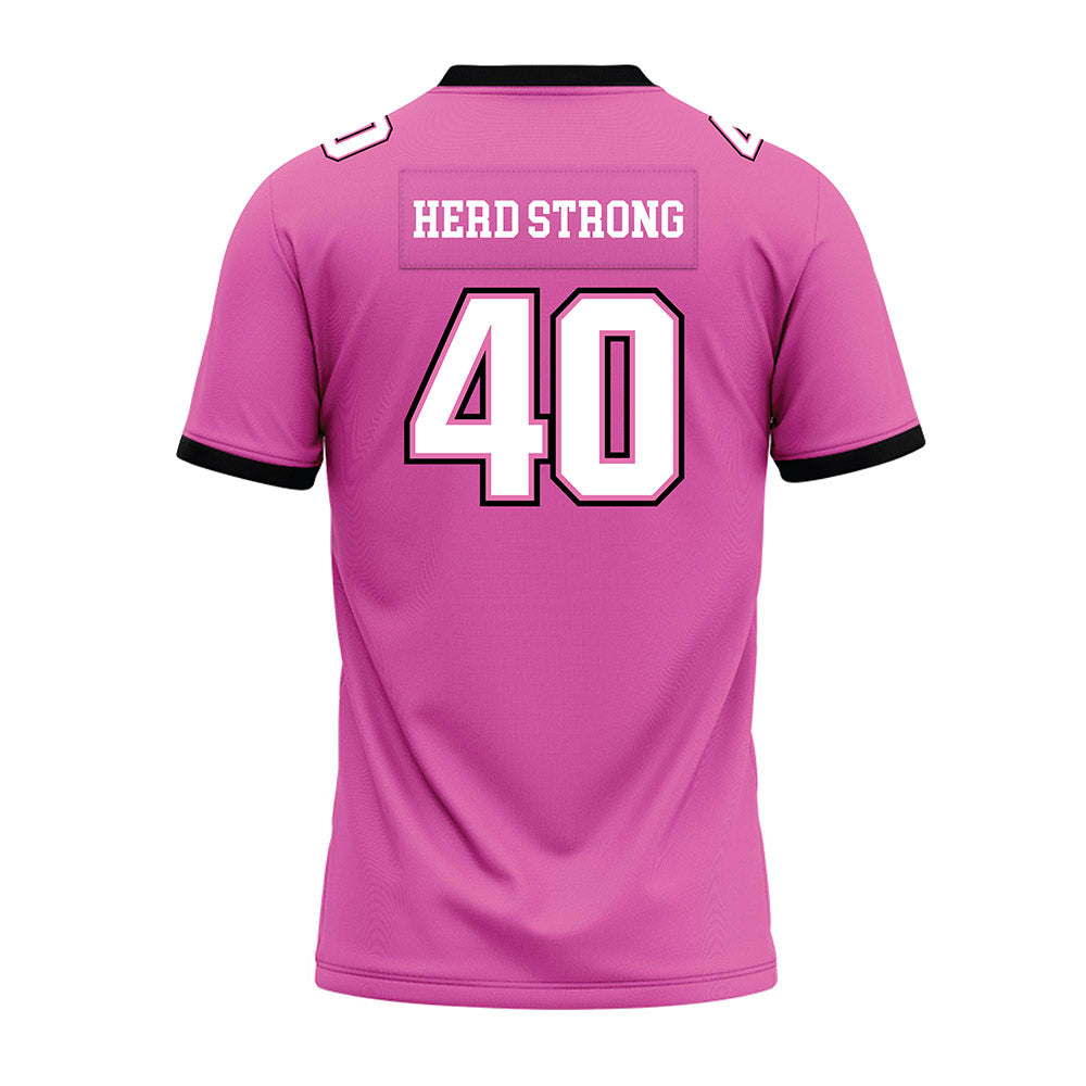 Marshall - NCAA Football : Ryan Ayers - Pink Premium Football Jersey-1