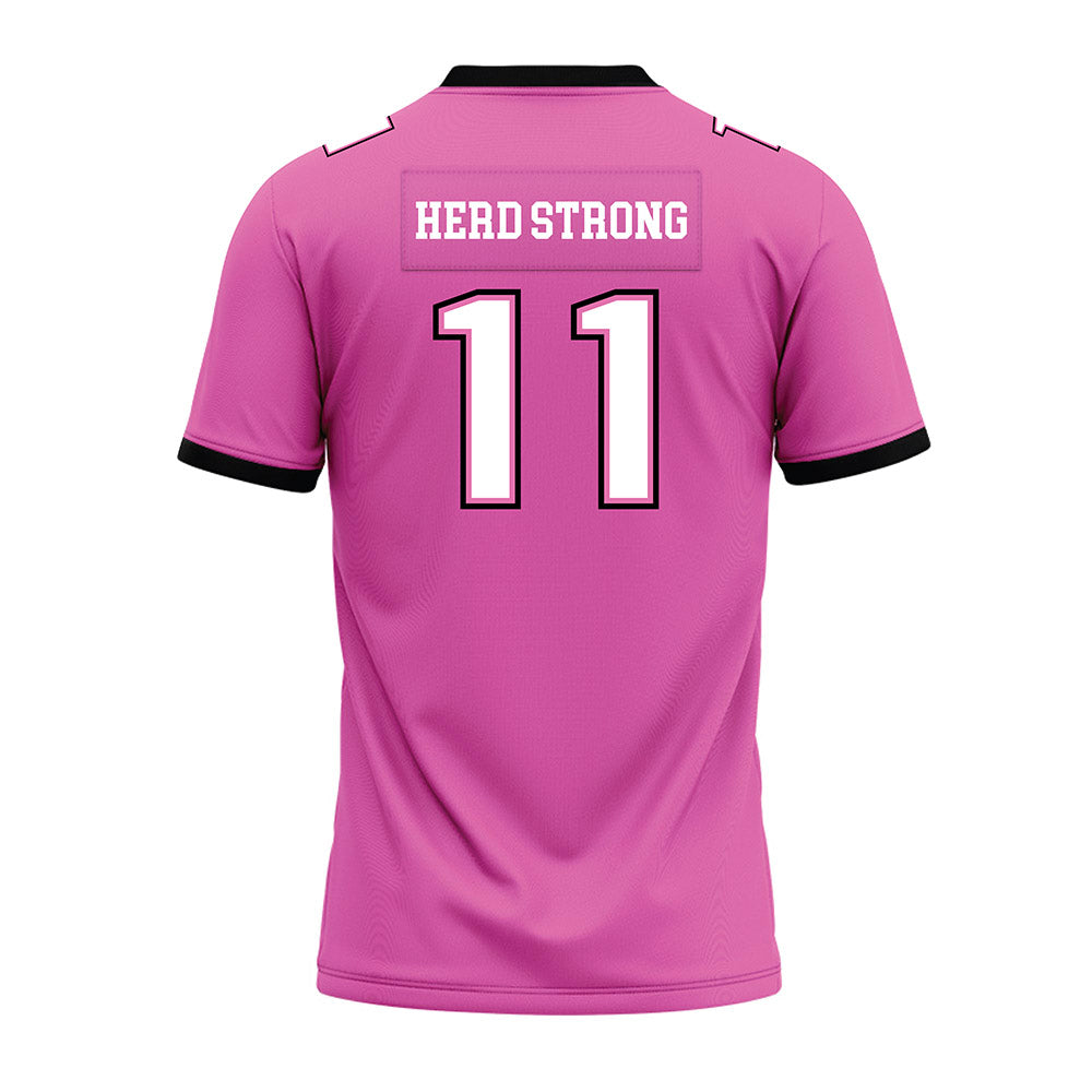 Marshall - NCAA Football : Drew Williams - Pink Premium Football Jersey-1