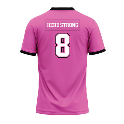 Marshall - NCAA Football : Eddie Pleasant III - Pink Premium Football Jersey-1