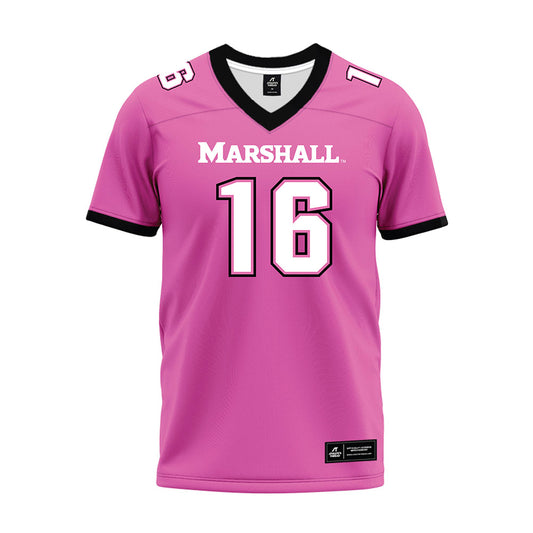 Marshall - NCAA Football : Jalyn Abercrombie - Pink Premium Football Jersey-0