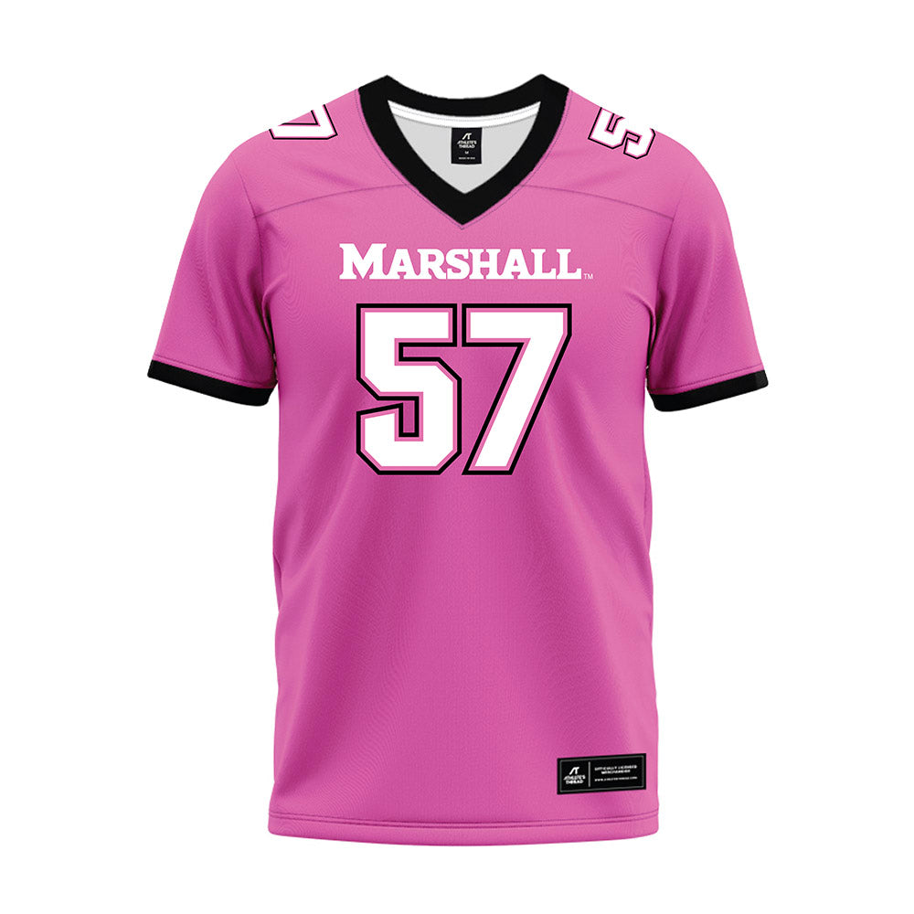 Marshall - NCAA Football : Logan Greer - Pink Premium Football Jersey-0
