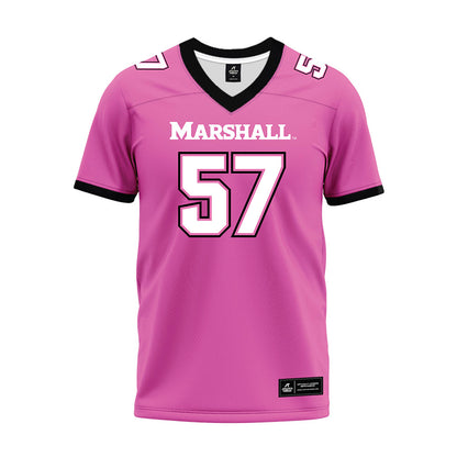 Marshall - NCAA Football : Logan Greer - Pink Premium Football Jersey-0