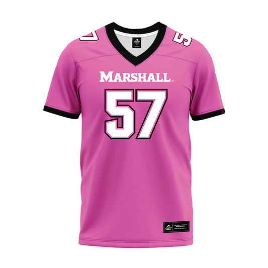Marshall - NCAA Football : Logan Greer - Pink Premium Football Jersey-0