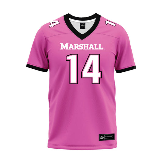 Marshall - NCAA Football : Philipp Davis - Pink Premium Football Jersey-0