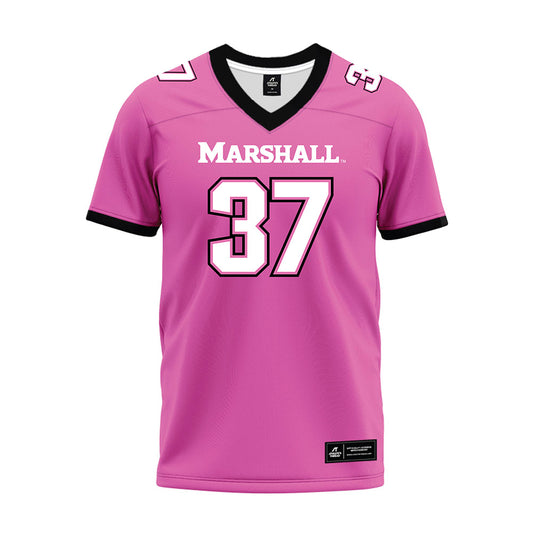 Marshall - NCAA Football : atley cowan - Pink Premium Football Jersey-0