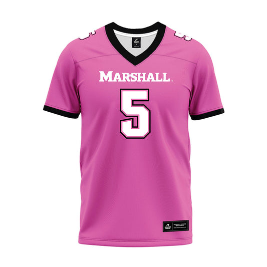 Marshall - NCAA Football : Xayvion Turner-Bradshaw - Pink Premium Football Jersey-0