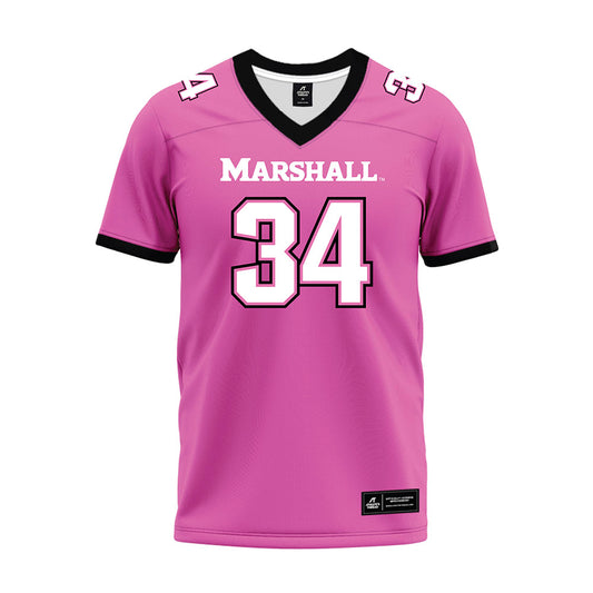 Marshall - NCAA Football : Caden Turner - Pink Premium Football Jersey-0
