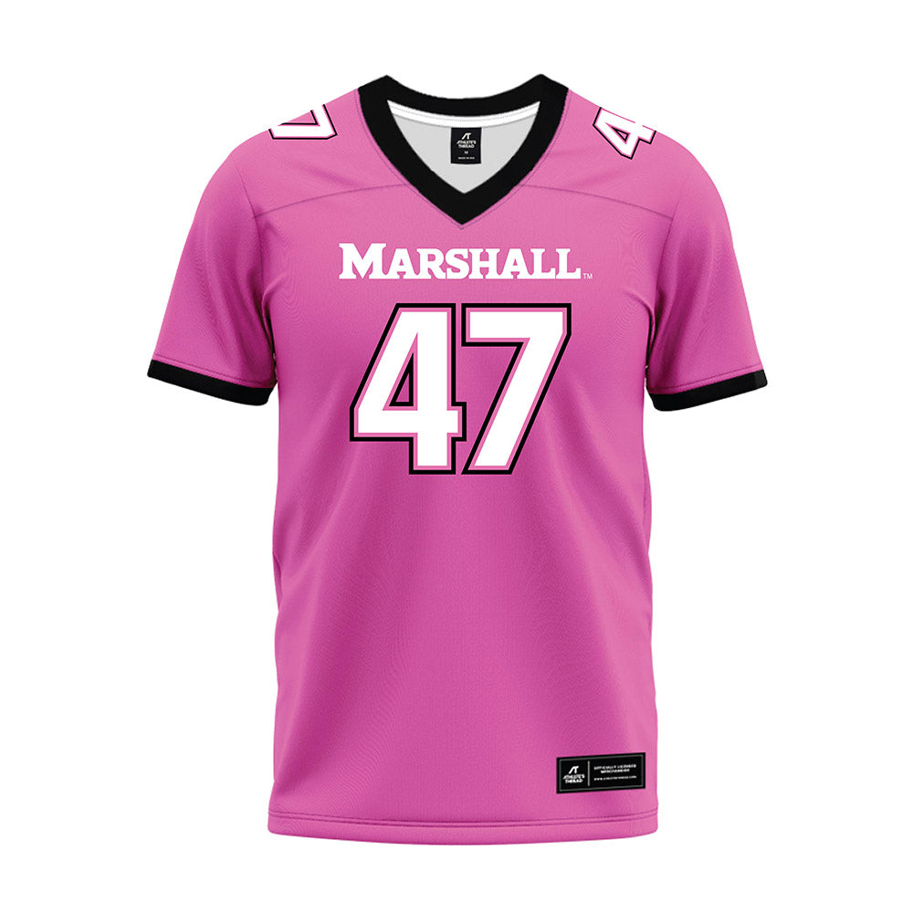 Marshall - NCAA Football : EahJay McAdams - Pink Premium Football Jersey-0