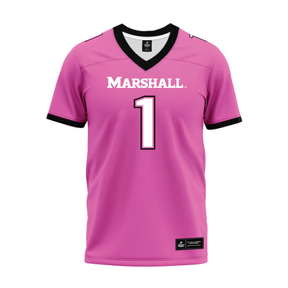 Marshall - NCAA Football : Kelvon McBride - Pink Premium Football Jersey-0