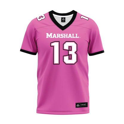 Marshall - NCAA Football : Camron Nti - Pink Premium Football Jersey-0