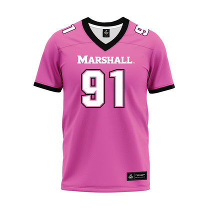 Marshall - NCAA Football : Cooper Heimbach - Pink Premium Football Jersey-0