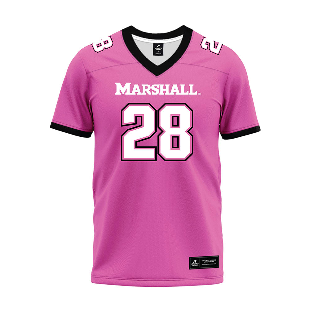 Marshall - NCAA Football : Aumad Edwards - Pink Premium Football Jersey-0