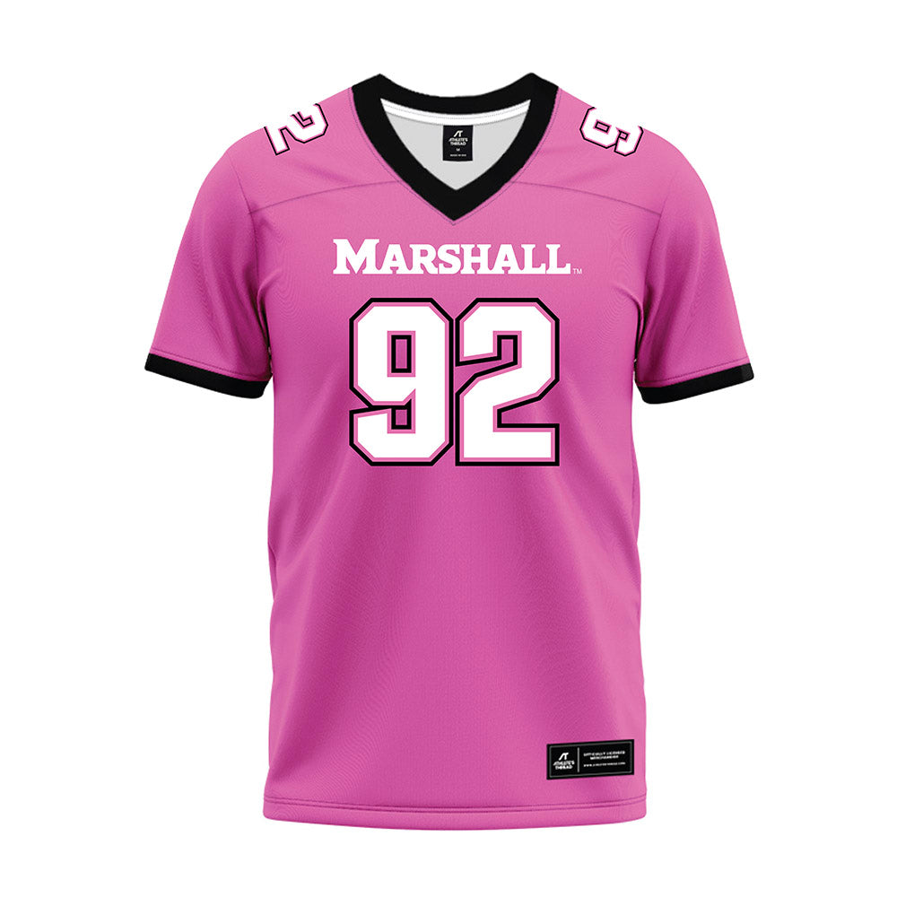 Marshall - NCAA Football : Cam Chmura - Pink Premium Football Jersey-0