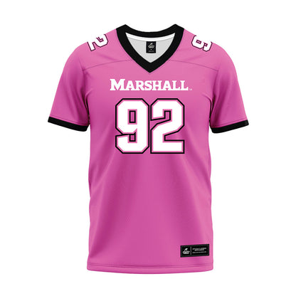 Marshall - NCAA Football : Cam Chmura - Pink Premium Football Jersey-0