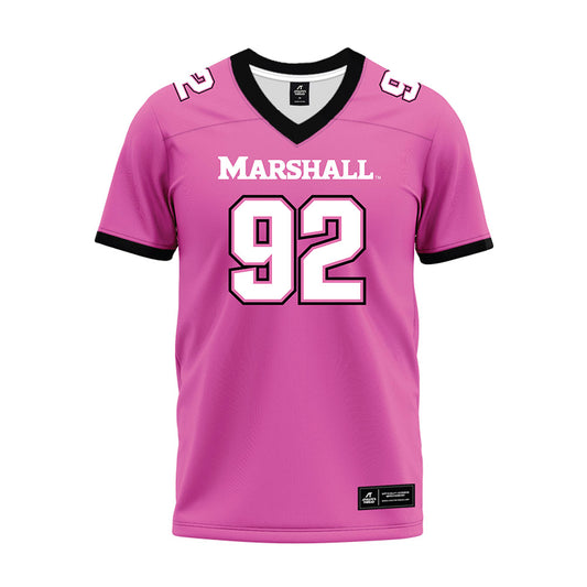 Marshall - NCAA Football : Cam Chmura - Pink Premium Football Jersey-0