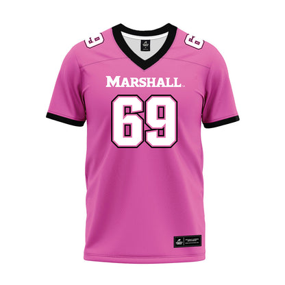 Marshall - NCAA Football : Will Sandfoss - Pink Premium Football Jersey-0